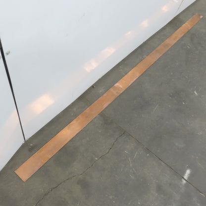 3-3/8" Wide 5/64" Thick 8' Long Flexible Red Copper Flat Strip Plate