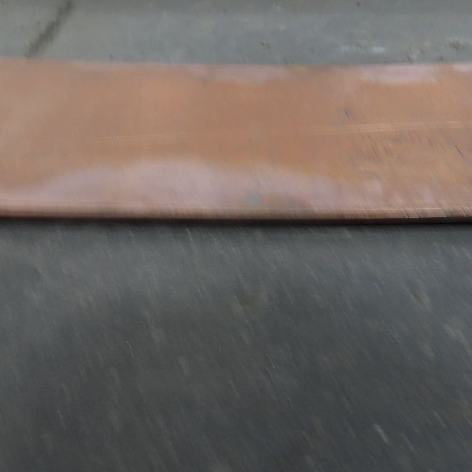 3-3/8" Wide 5/64" Thick 8' Long Flexible Red Copper Flat Strip Plate