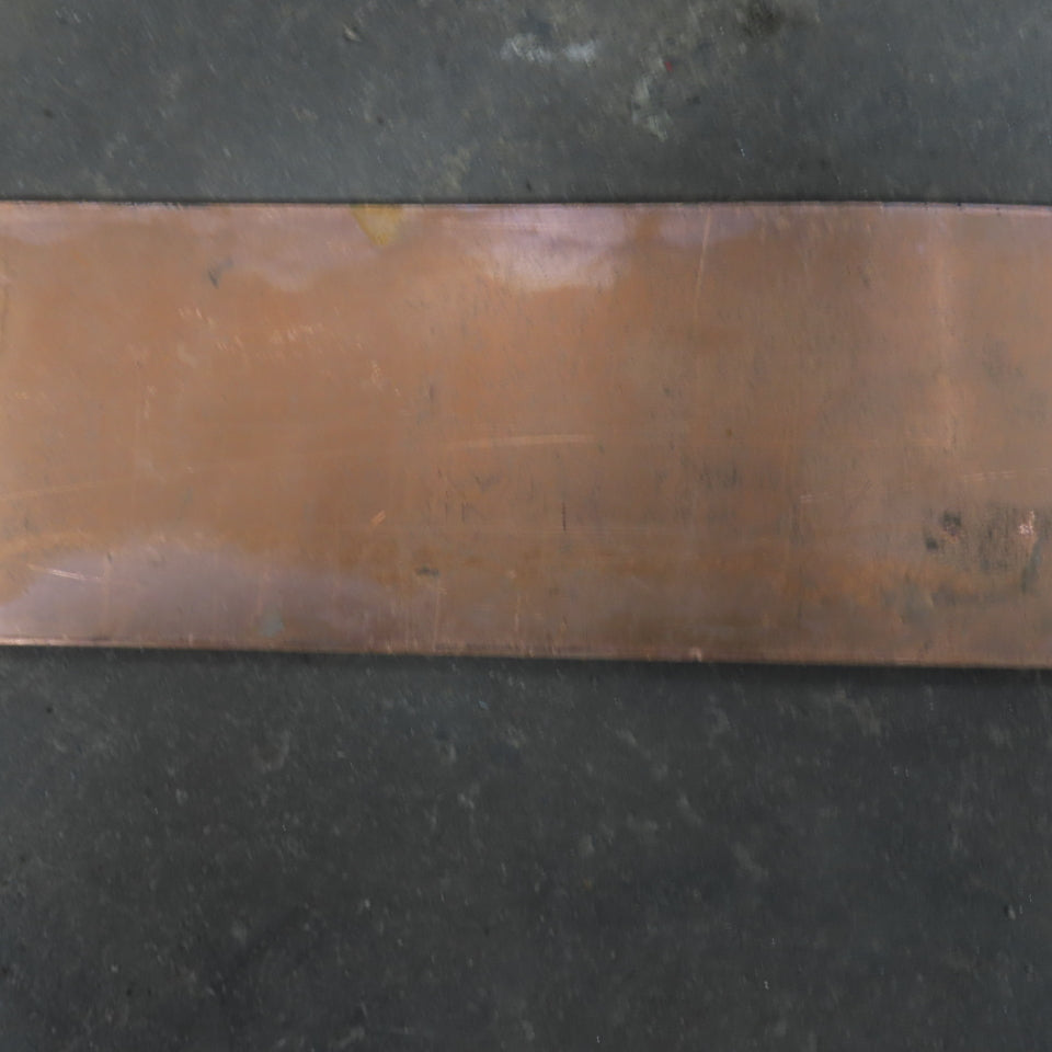 3-3/8" Wide 5/64" Thick 8' Long Flexible Red Copper Flat Strip Plate