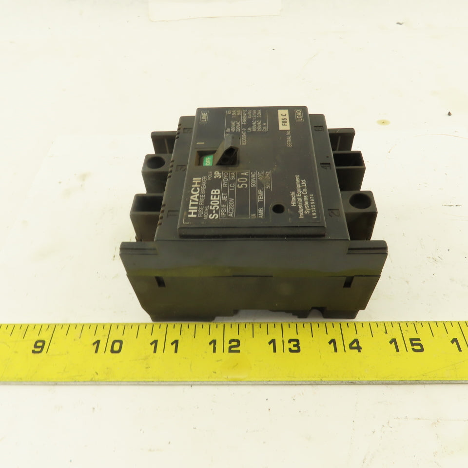 Hitachi S-50EB 50A Circuit Breaker 3 Pole 240/460V