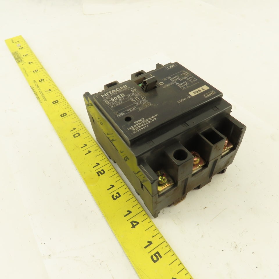 Hitachi S-50EB 50A Circuit Breaker 3 Pole 240/460V