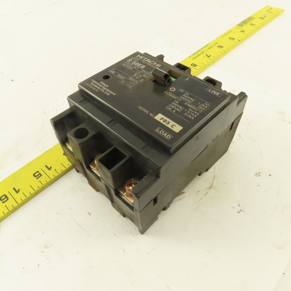 Hitachi S-50EB 50A Circuit Breaker 3 Pole 240/460V
