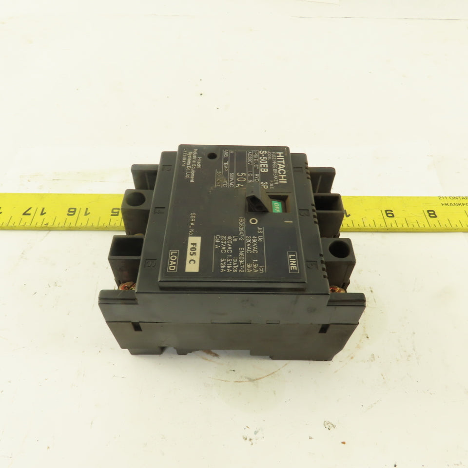 Hitachi S-50EB 50A Circuit Breaker 3 Pole 240/460V