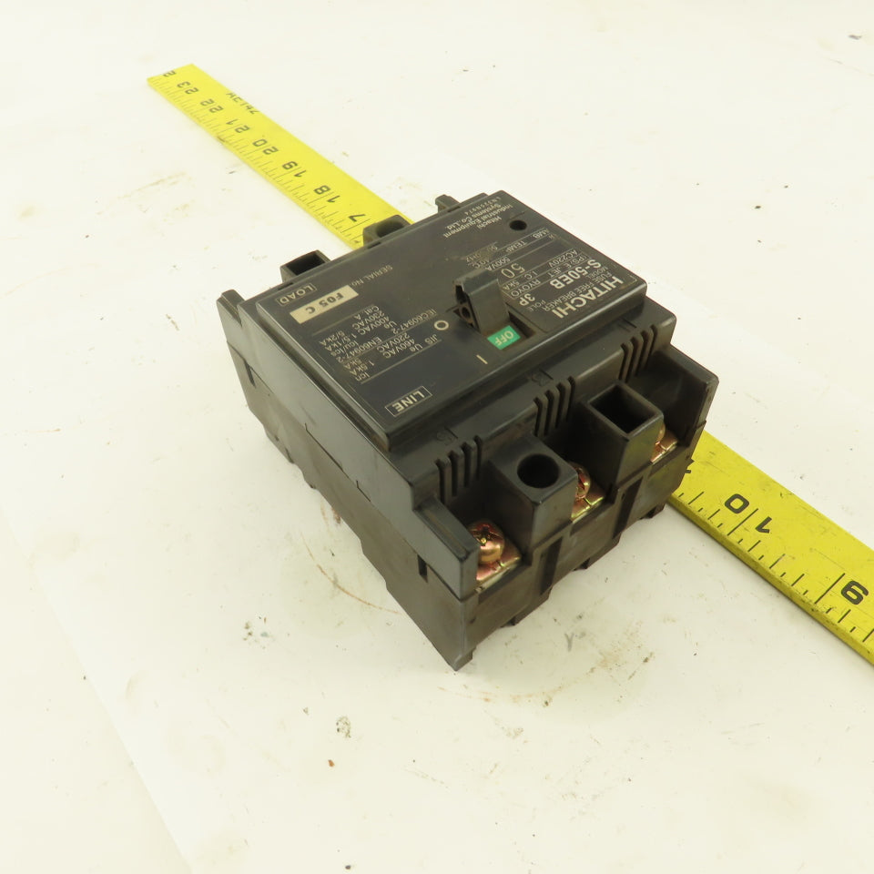 Hitachi S-50EB 50A Circuit Breaker 3 Pole 240/460V