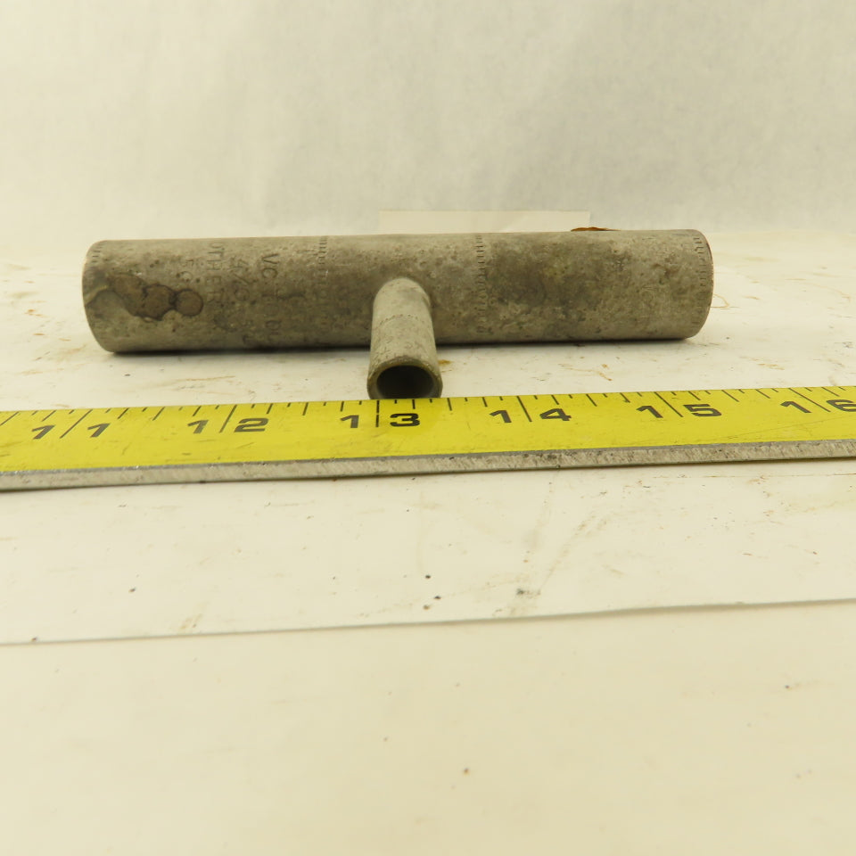 Square D 4/0-500 MCM x #6-1/0 TEE TiN Coated Copper Crimp Fitting Lot Of 6