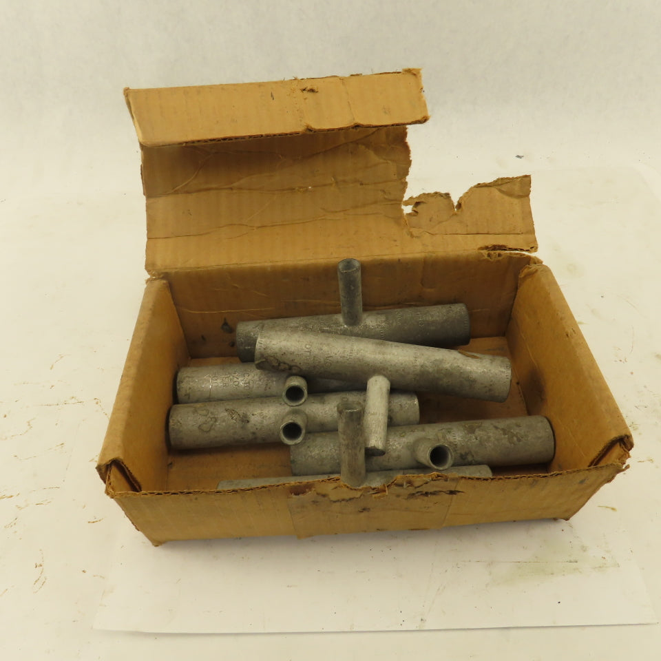 Square D 4/0-500 MCM x #6-1/0 TEE TiN Coated Copper Crimp Fitting Lot Of 6