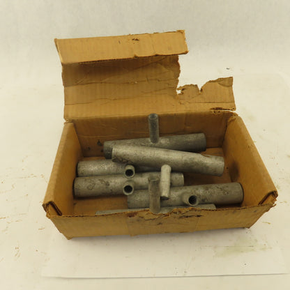 Square D 4/0-500 MCM x #6-1/0 TEE TiN Coated Copper Crimp Fitting Lot Of 6