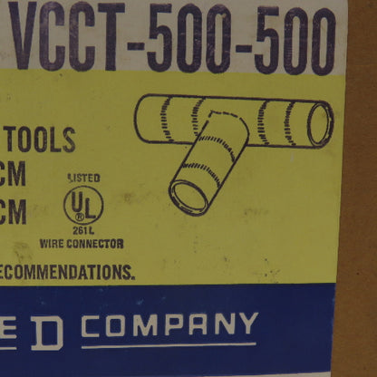 Square D VCCT-500-500 4/0-500 MCM TEE Compression TiN Coated Copper Lot Of 6