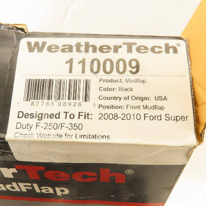 WeatherTech 110009 '08-'10 Ford Super Duty F-250/F-350 Front Mud Flap Kit