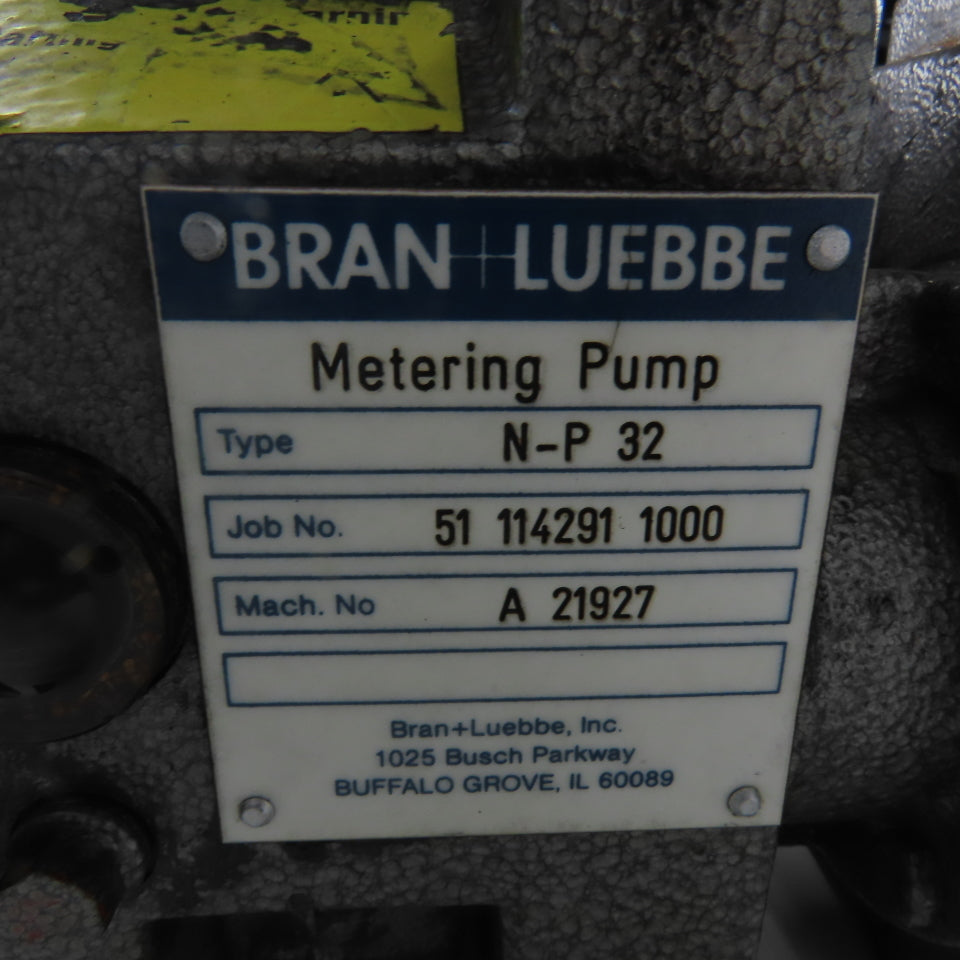 Bran Luebbe N-P 32 Metering Pump .5Hp 230/460V 3450RPM