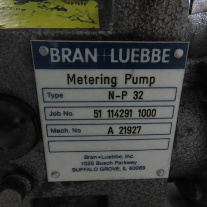 Bran Luebbe N-P 32 Metering Pump .5Hp 230/460V 3450RPM
