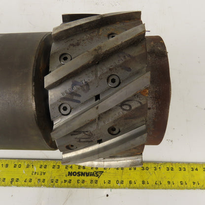 Goddard & Goddard 9" Dia. Spiral Blade Slab Mill 4"  12 Blade Right Hand Cut