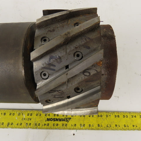 Goddard & Goddard 9" Dia. Spiral Blade Slab Mill 4"  12 Blade Right Hand Cut