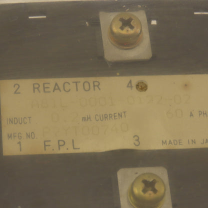 Fanuc A81L-0001-0122-02 0.2mH 60A 3Ph Line Reactor