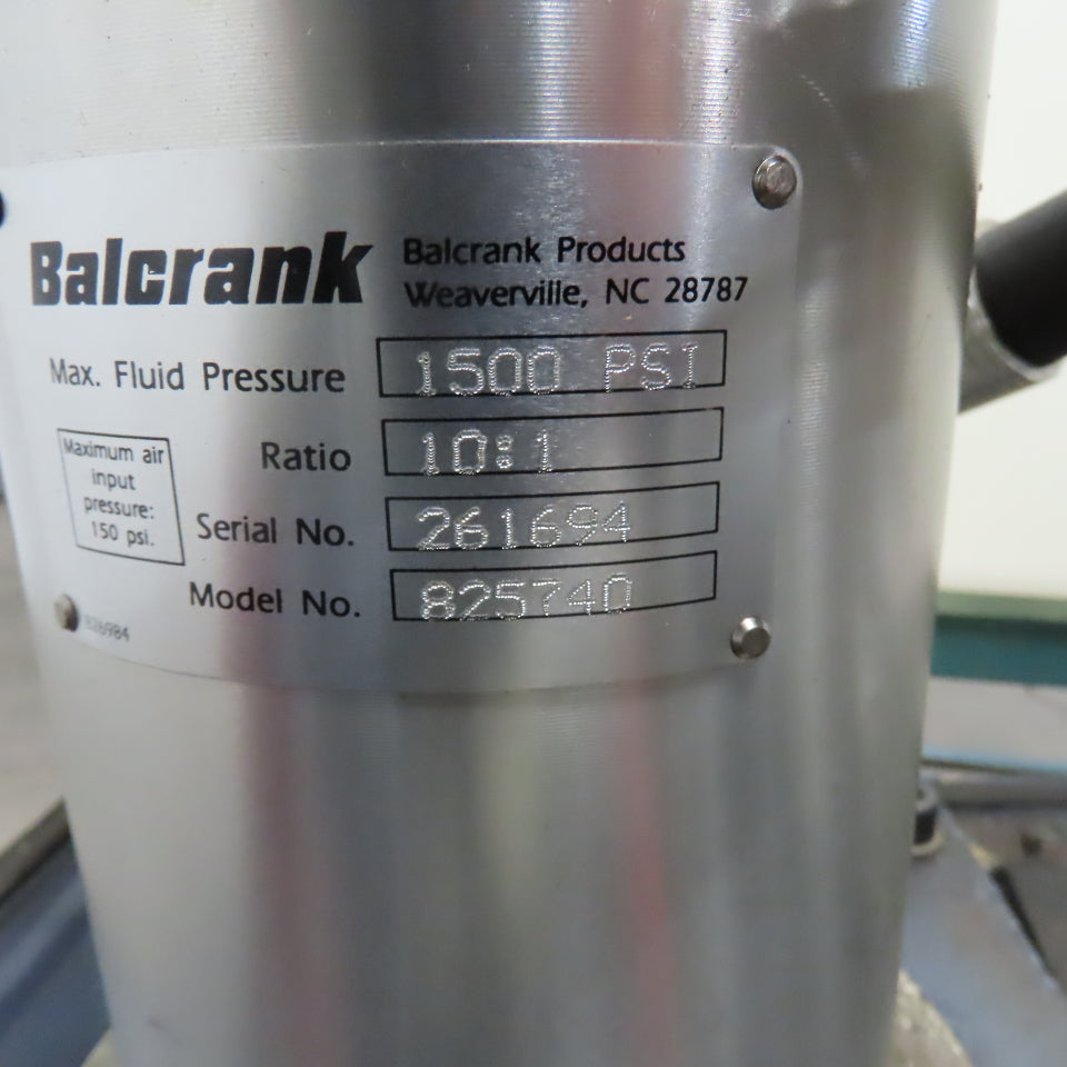 Balcrank 60 Gal 1500 PSI Jet Pump Pulser System Coolant Filtration Reclaiming