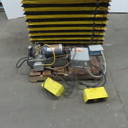 3000LB Hydraulic Scissor Lift Table 72x42" W/30° Tilt 15 to 50" Lift 3Phase