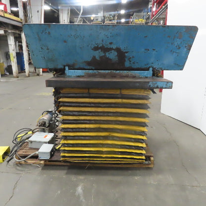3000LB Hydraulic Scissor Lift Table 72x42" W/30° Tilt 15 to 50" Lift 3Phase