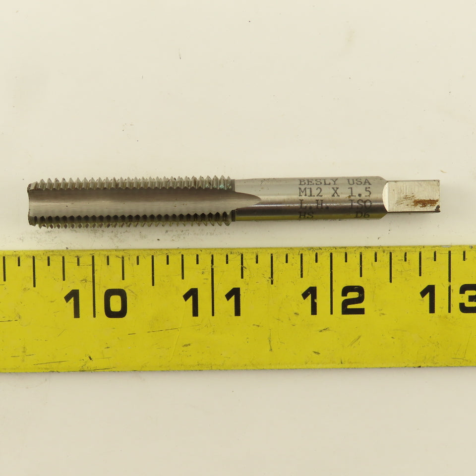 Besly X-Press M12x1.5 Left Hand 2 Flute Straight Bottoming Hand Tap