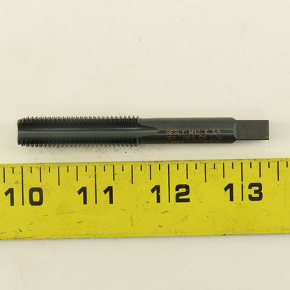 Besly M12x1.5 Left Hand 4 Flute Straight Bottoming Hand Tap