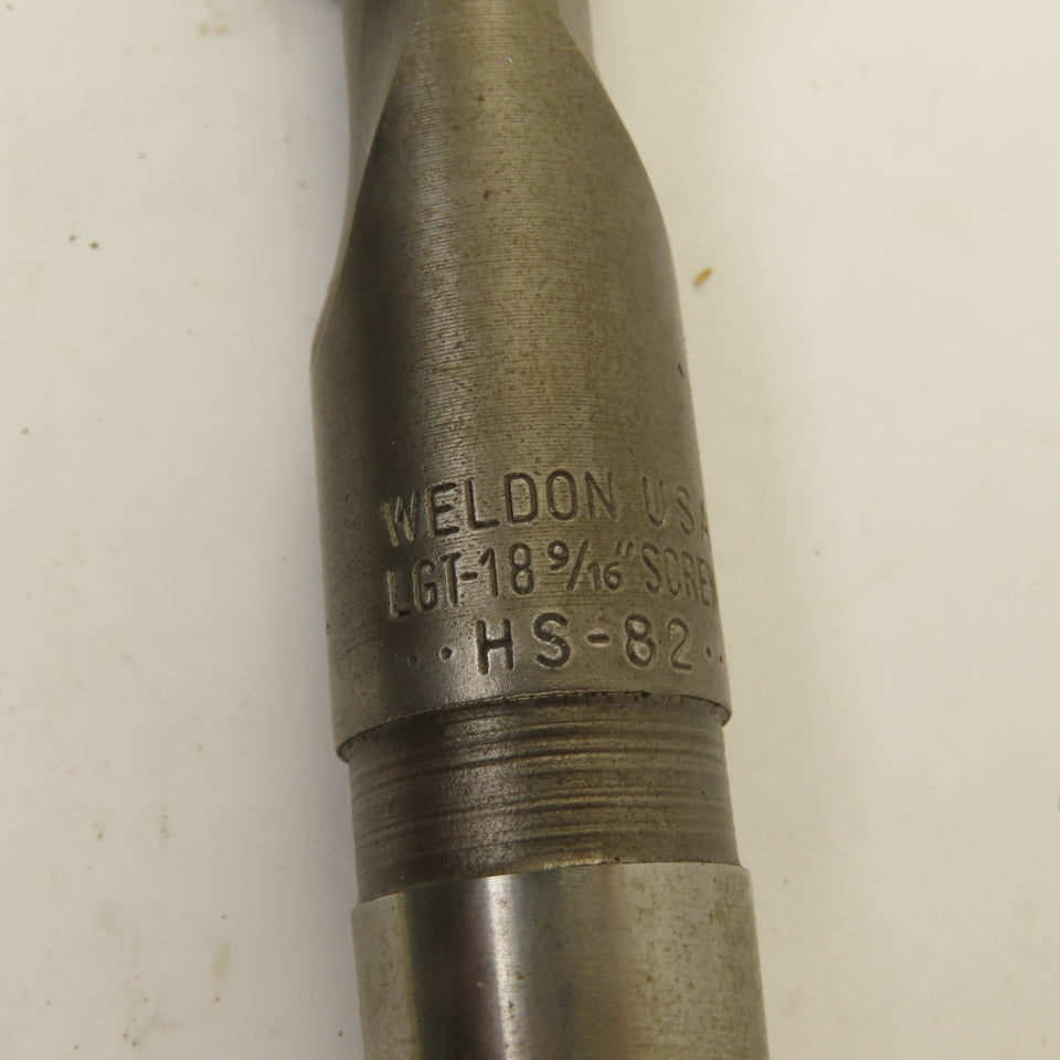 Weldon LGT-18 9/16" Spiral Flute Piloted Counterbore HSS 2MT Taper Shank