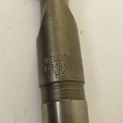 Weldon LGT-18 9/16" Spiral Flute Piloted Counterbore HSS 2MT Taper Shank