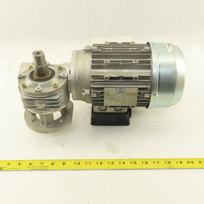 Bonfiglioli VF49 F1 P80B14 Right Angle Gear Motor 220/460V 3Ph 65 RPM 25mm Shaft
