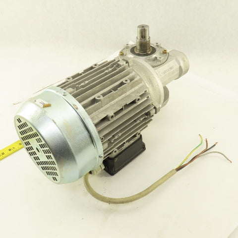 Bonfiglioli VF49 F1 P80B14 Right Angle Gear Motor 220/460V 3Ph 65 RPM 25mm Shaft