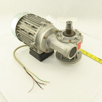 Bonfiglioli VF49 F1 P80B14 Right Angle Gear Motor 220/460V 3Ph 65 RPM 25mm Shaft