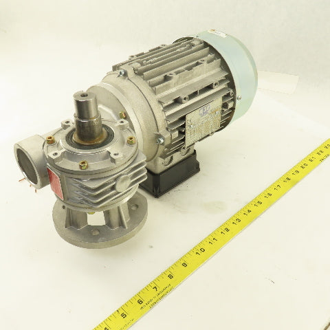 Bonfiglioli VF49 F1 P80B14 Right Angle Gear Motor 220/460V 3Ph 65 RPM 25mm Shaft