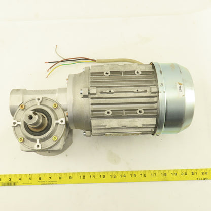 Bonfiglioli VF49 F1 P80B14 Right Angle Gear Motor 220/460V 3Ph 65 RPM 25mm Shaft