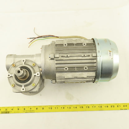 Bonfiglioli VF49 F1 P80B14 Right Angle Gear Motor 220/460V 3Ph 65 RPM 25mm Shaft