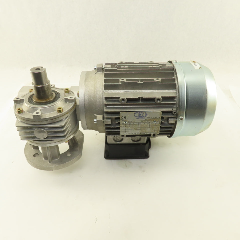 Bonfiglioli VF49 F1 P80B14 Right Angle Gear Motor 220/460V 3Ph 65 RPM 25mm Shaft