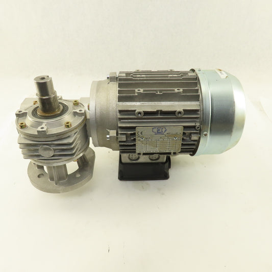 Bonfiglioli VF49 F1 P80B14 Right Angle Gear Motor 220/460V 3Ph 65 RPM 25mm Shaft