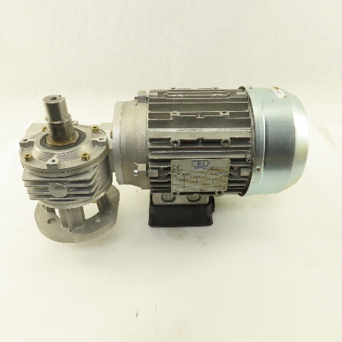 Bonfiglioli VF49 F1 P80B14 Right Angle Gear Motor 220/460V 3Ph 65 RPM 25mm Shaft