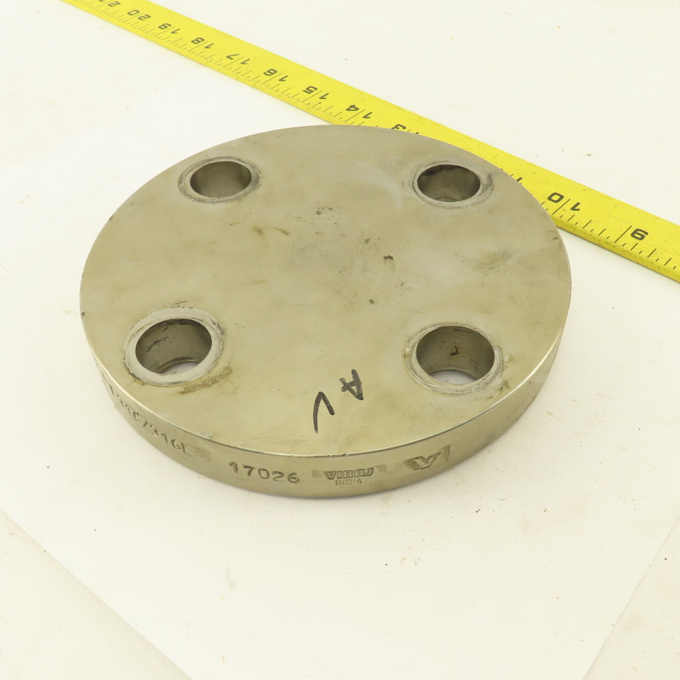 Viraj 1-1/2" Stainless Steel Raised Face Flange Cap 300Lb