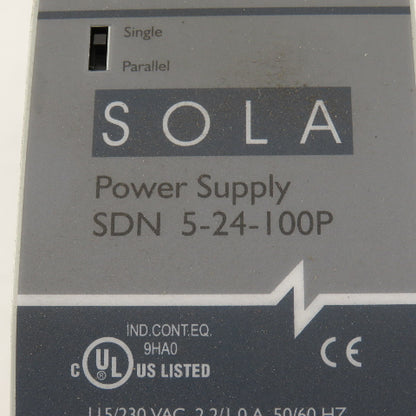 Sola SDN 5-24-I00P 112/230V 50/60Hz Input 24-28VDC Output Power Supply