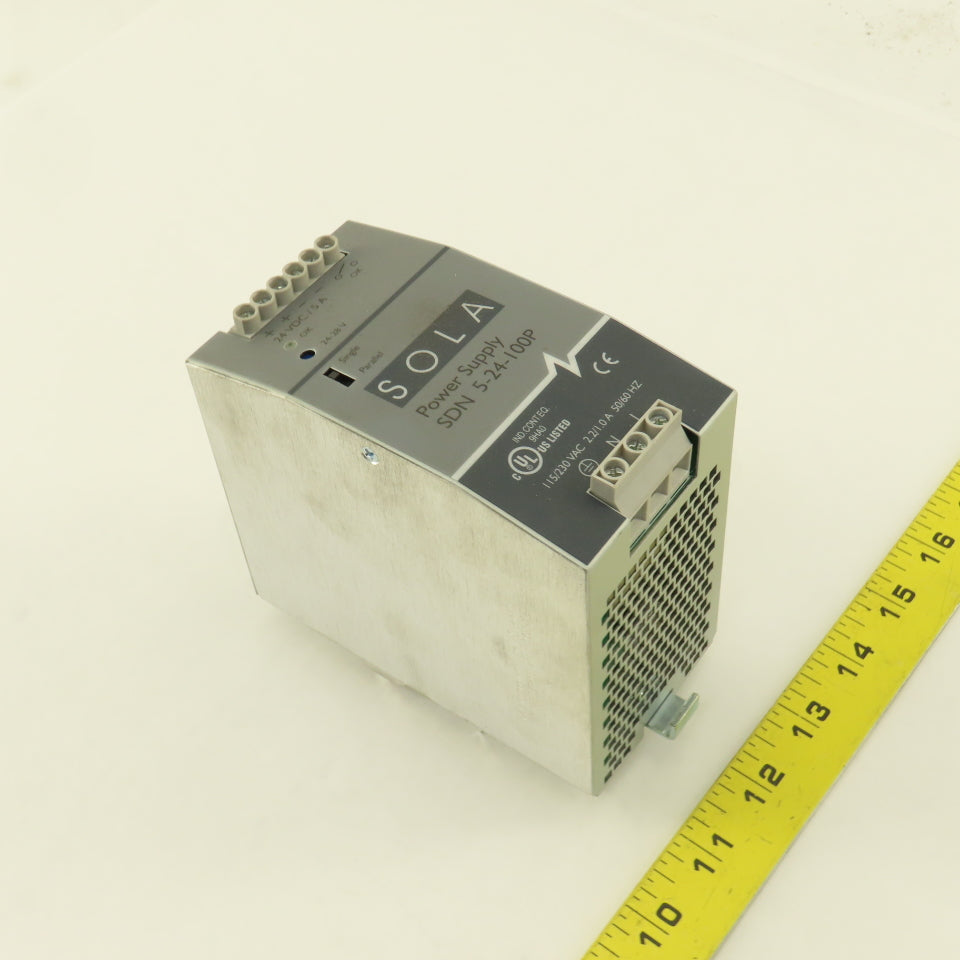 Sola SDN 5-24-I00P 112/230V 50/60Hz Input 24-28VDC Output Power Supply