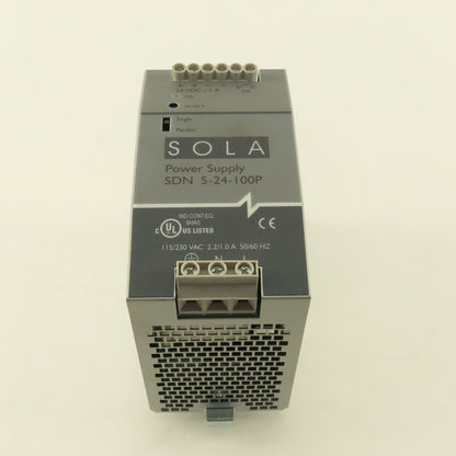 Sola SDN 5-24-I00P 112/230V 50/60Hz Input 24-28VDC Output Power Supply