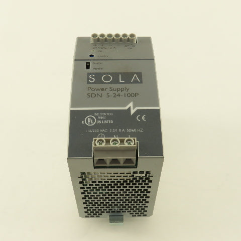 Sola SDN 5-24-I00P 112/230V 50/60Hz Input 24-28VDC Output Power Supply