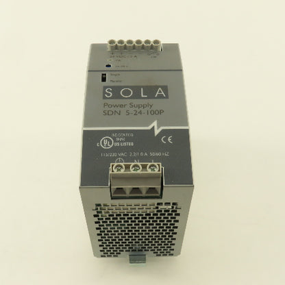 Sola SDN 5-24-I00P 112/230V 50/60Hz Input 24-28VDC Output Power Supply