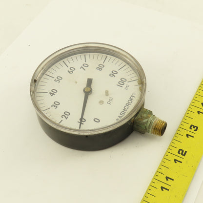 Ashcroft 355-06 0-100 PSI Pressure Gauge 1/4" NPT Bottom Port