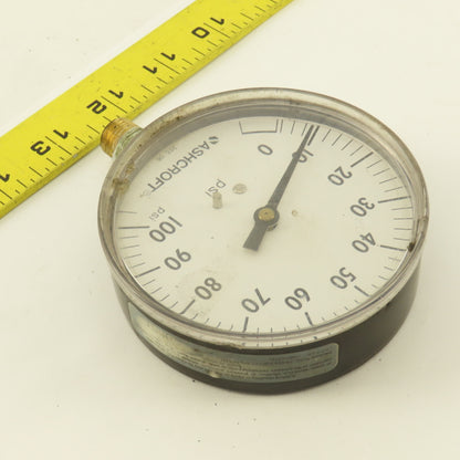 Ashcroft 355-06 0-100 PSI Pressure Gauge 1/4" NPT Bottom Port
