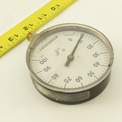 Ashcroft 355-06 0-100 PSI Pressure Gauge 1/4" NPT Bottom Port