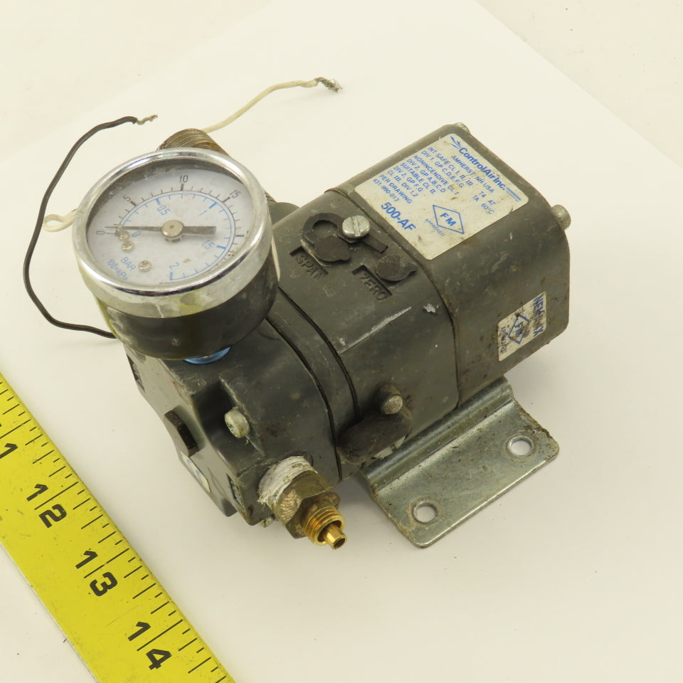 Control Air Inc. 500-AF Type 500X 20-100PSI 4-20mA 1-17PSI Output Transducer