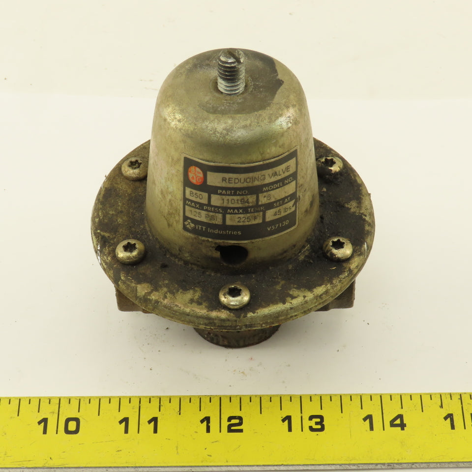 Bell Gossett 110194 125PSI 45Lbs. Set Pressure Reducing Valve 1/2" NPT