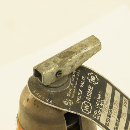 Bell & Gossett 110125 790-75 Pressure Relief Valve 75PSI Set 3/4" NPT