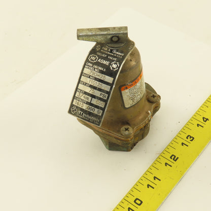 Bell & Gossett 110125 790-75 Pressure Relief Valve 75PSI Set 3/4" NPT