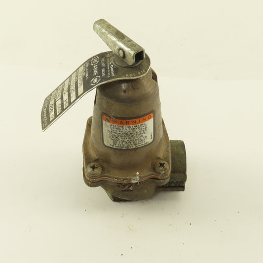 Bell & Gossett 110125 790-75 Pressure Relief Valve 75PSI Set 3/4" NPT