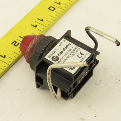 Allen Bradley 800L-22L10 120V Red Indicator Pilot Light