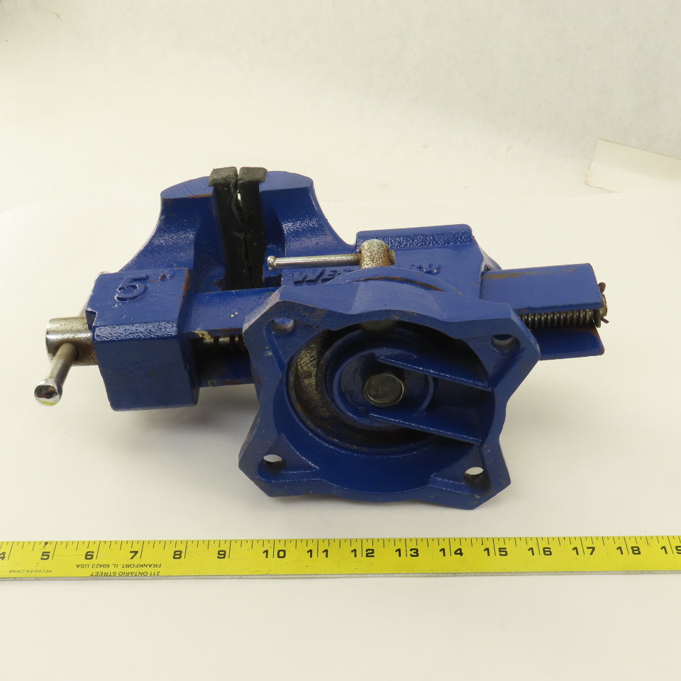 Westward 5" Jaw Combination Pipe Swivel Base Bench Vise 4" Open